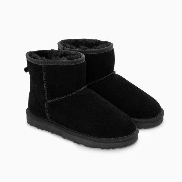Ugg Boots Genuine Australian Sheepskin Unisex Mini Classic Suede (Black)