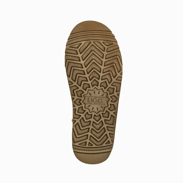 Ugg Boots Genuine Australian Sheepskin Unisex Mini Classic Suede (Olive) Slippers