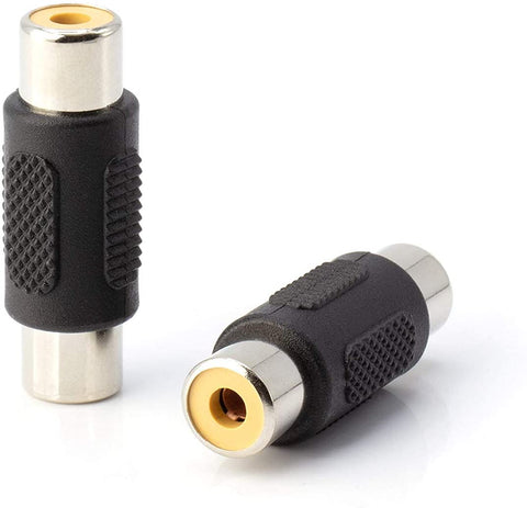 2X Rca Adapter Female To Coupler Extender Audio Video Connectors