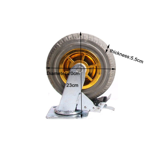 8" Heavy Duty Brake Swivel Caster Wheel Wheels Castortrolley Holds Other Building Materials