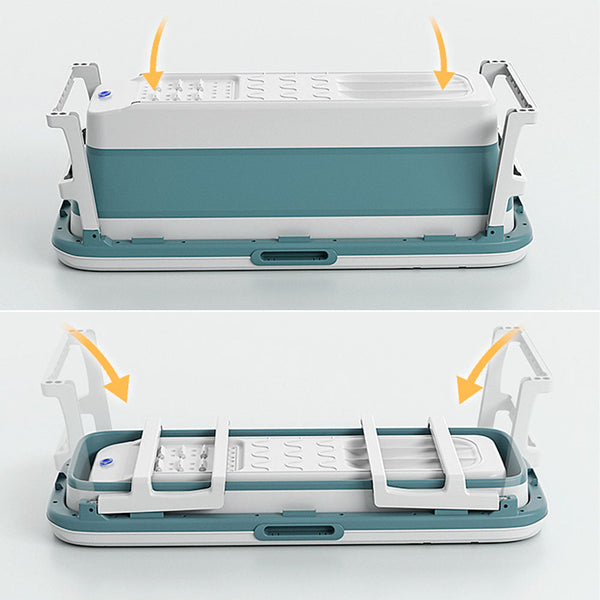 Foldable 135Cm Large Massage Bathtub Portable Tub With Drain For Adult