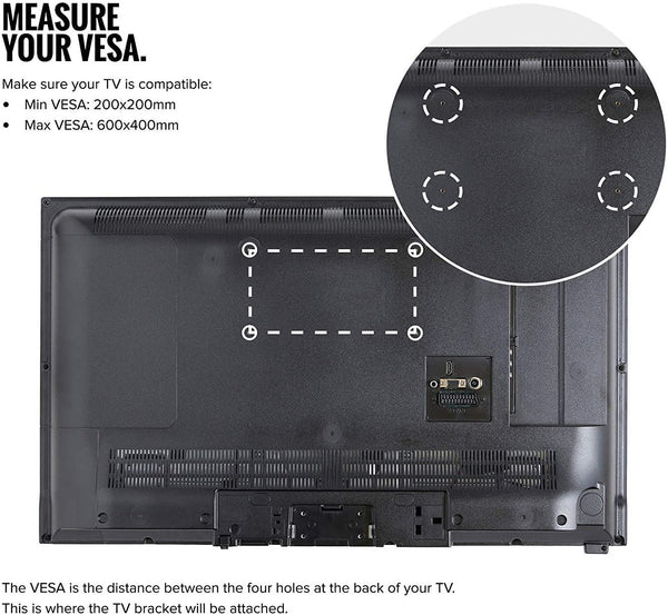 32 70 Inch Fixed Tv Wall Mount Bracket Up To 75Kg Tv Stands & Mounts