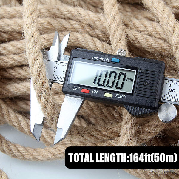 50M Sisal 10Mm Rope Natural Twine Cord Thick Jute Hemp Manila Crafting Home Decor Crafting Tools