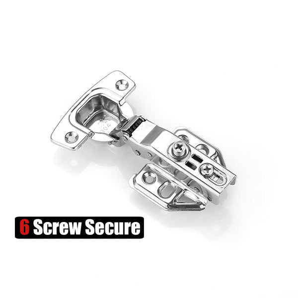 8 Pack 304 Stainless Steel Cabinet Hinges 100 Degree Soft Closing Full Overlay Door Nickel Plated Finish Door Hinges