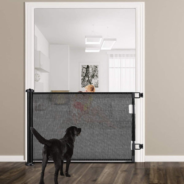 Retractable 1.5M Doorways Hallways Stairs Baby Gate Dog Pet Indoor Outdoor Safety Gates