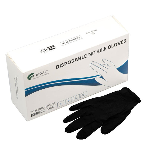 100X Nitrile Black Industrial Mechanic Tattoo Food Large Disposable Gloves