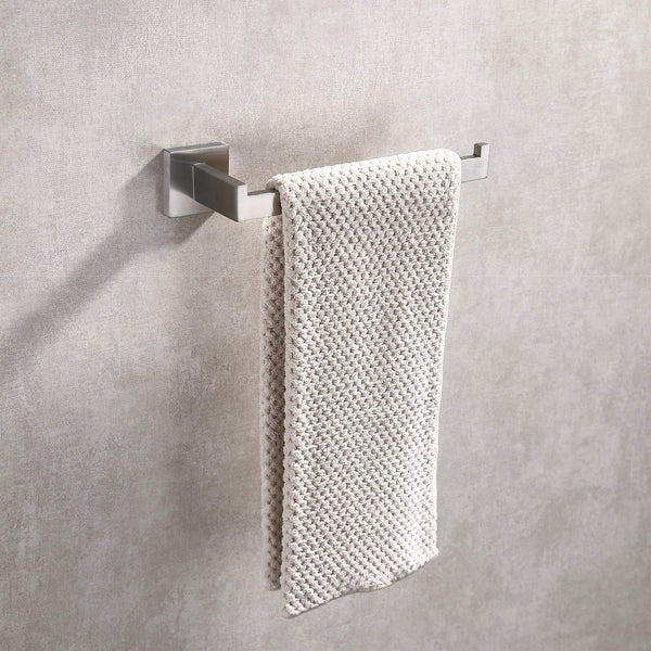 Square Hand Towel Holder Ring Wall Mounted Modern Bar Bathroom Kitchen Towel Racks