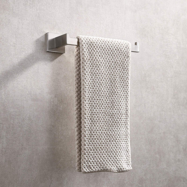Square Hand Towel Holder Ring Wall Mounted Modern Bar Bathroom Kitchen Towel Racks