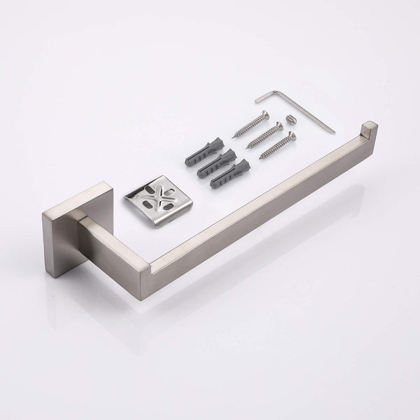 Square Hand Towel Holder Ring Wall Mounted Modern Bar Bathroom Kitchen