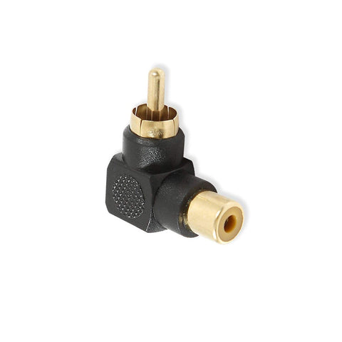 Rca Male To Female Right Angle Adapter 90 Degree Connector Black
