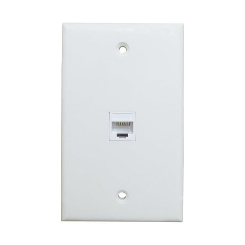 Ethernet Wall Plate 1 Port Cat6 Cable Adapter