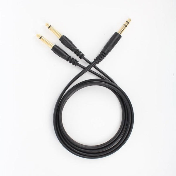 1.5M Gold Plated 6.35Mm Male To 2X Mono Y Splitter Audio Cables & Adapters