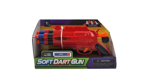 Soft Dart Red Gun For Children (Includes 5 Darts) 6+