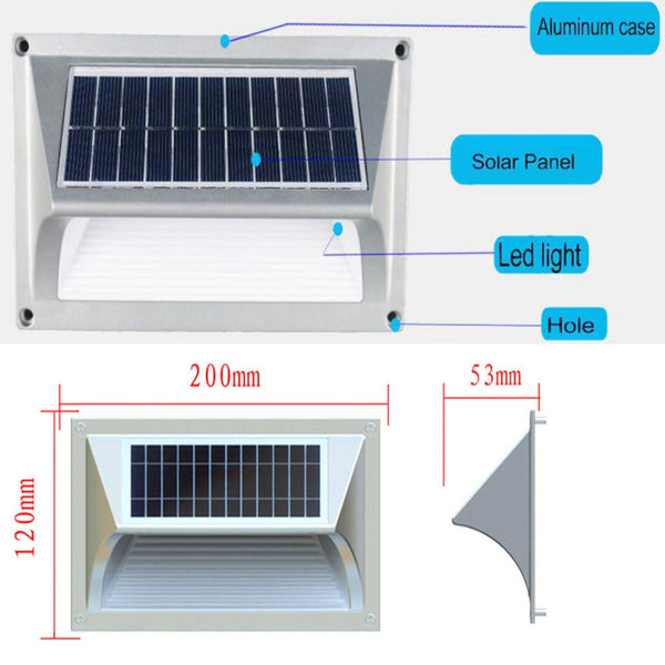 Solar Step Light Warm White With Silver Case