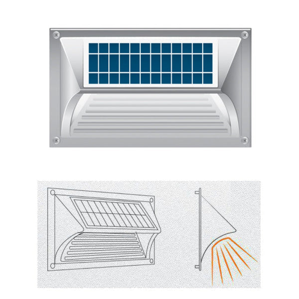 Sunshare Solar Step Light Warm White With Silver Case Outdoor Lighting Accessories