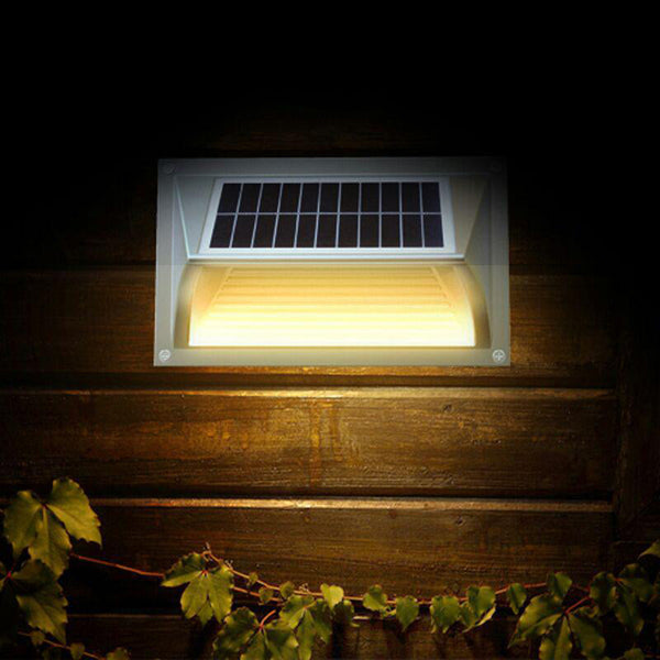 Sunshare Solar Step Light Warm White With Silver Case Outdoor Lighting Accessories