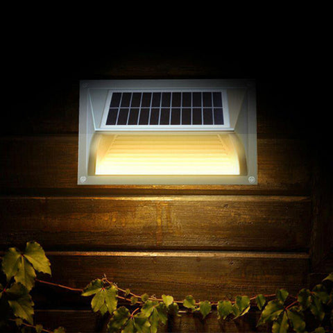 Solar Step Light Warm White With Silver Case