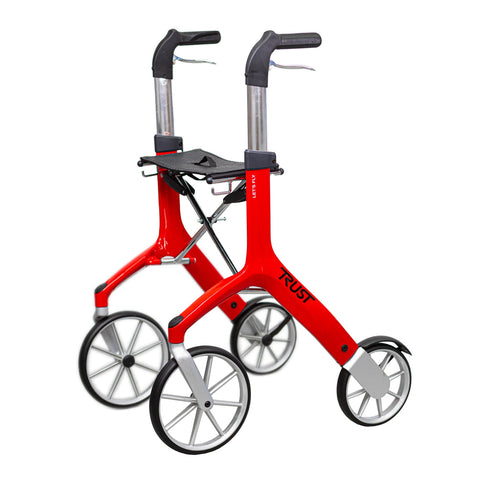 Trust Care Let's Fly Mobility Rollator Wheelie Walker Red Walkers & Canes
