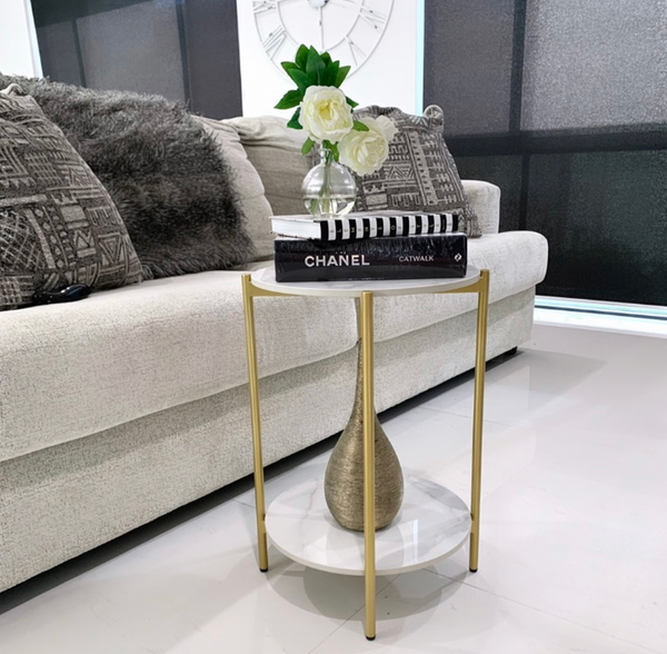Interior Ave Alba Gold Side Table Side Tables
