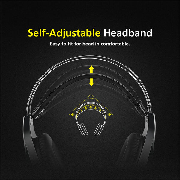 Rainbow Light Gaming Headset Flexible Microphone 7-Color Led Lamp