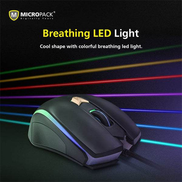 Gaming Mouse Rainbow Wired Breathing Led 6 Buttons Dpi Switch Hi Performance Pc