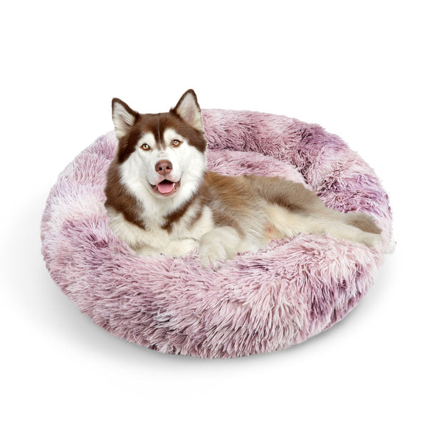 Pawfriends Dog Cat Pet Calming Bed Warm Soft Plush Round Nest Comfy Sleeping Cave Mel 120Cm Pet Beds