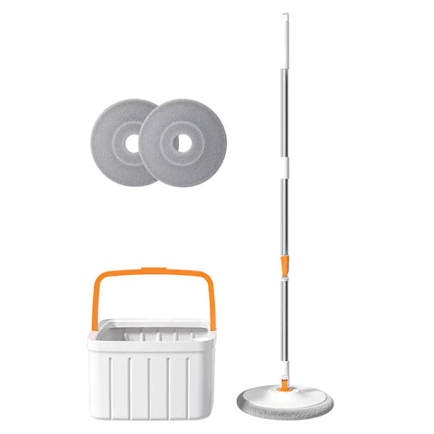 Cleanix Sewage Separation Mop Rotary Hand-Wash-Free Flat Suction Orange White
