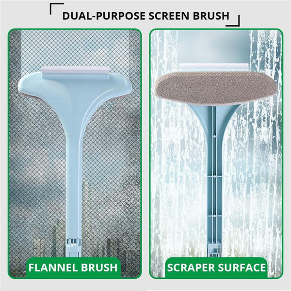 Cleanix Multifunctional Glass Cleaner Screen Brush Double Sided Window Cleaning Blue