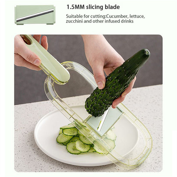 Cookingstuff Multi-Functional Household Fruit Cutter Chopper Vegetable Peeler Green