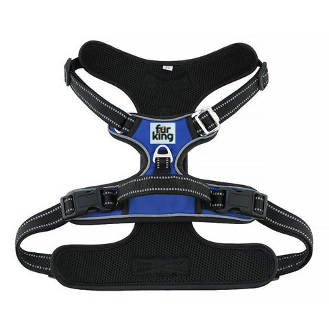 Fur King Ultimate No Pull Dog Harness - Small Blue