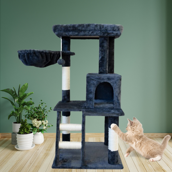 Petwiz 100Cm Luna Premium Cat Tree Scratching Post Furniture & Scratchers