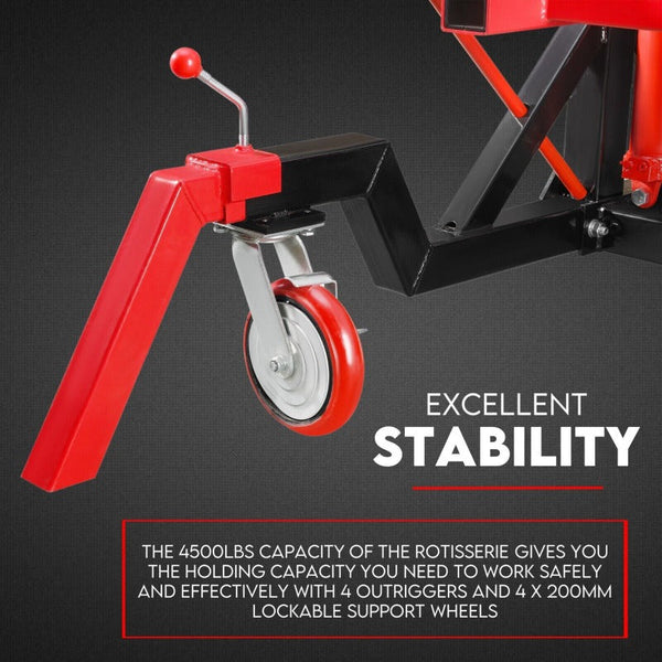 Fiernero Car Rotisserie Hydraulic Auto Body Frame Boat Repair Restoration 4500Lbs Other Auto Tools & Supplies