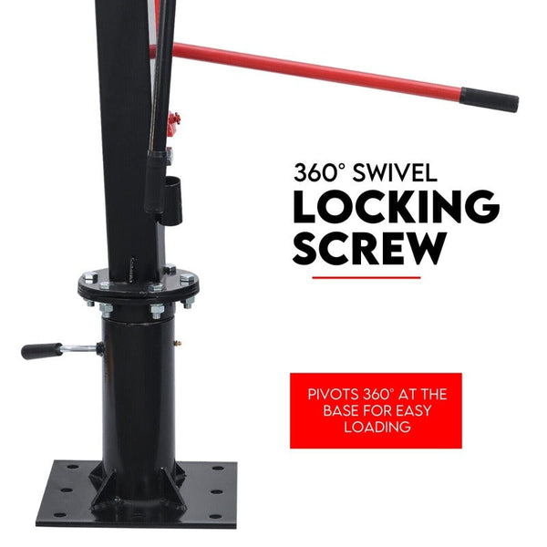 Fiernero 900Kg Swivel Hydraulic Crane Hoist 12V Electric Jack Other Shop Equipment