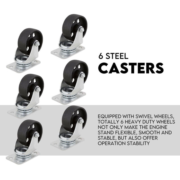 Tradesman 2 Ton Hydraulic Engine Crane Folding Hoist Stand Mobile Garage Workshop Engine Hoists