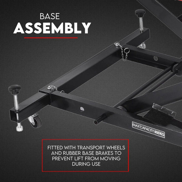 Fiernero Motorcycle Lift Table Hydraulic 500Kg Bike Jack Mechanic Stand Hoist Lifter Motorcycle Lifts & Jacks