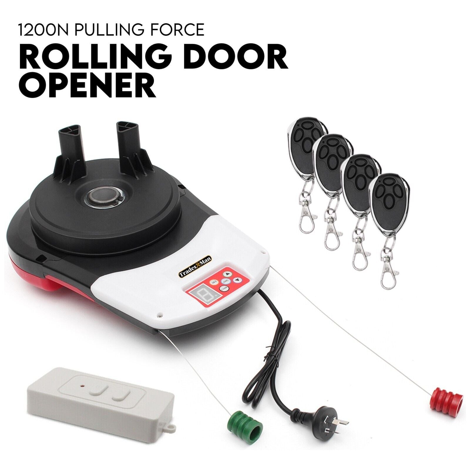 Tradesman Automatic Roller Door Opener Garage Powerful 1200N Motor 22M Rolling Smart Garage Door Openers