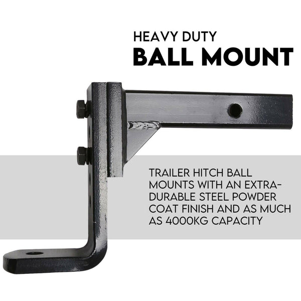 Adjustable Drop Towbar Bar Ball Mount Tongue 2" Hitch Trailer 4000Kg