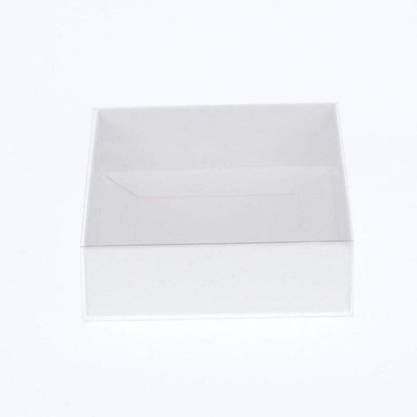 My Decorations 100 Pack Of 8Cm Square Wedding Coaster Favor Function Product Presentation Cookie Biscuit Patisserie Gift Box 2Cm Deep White Card With