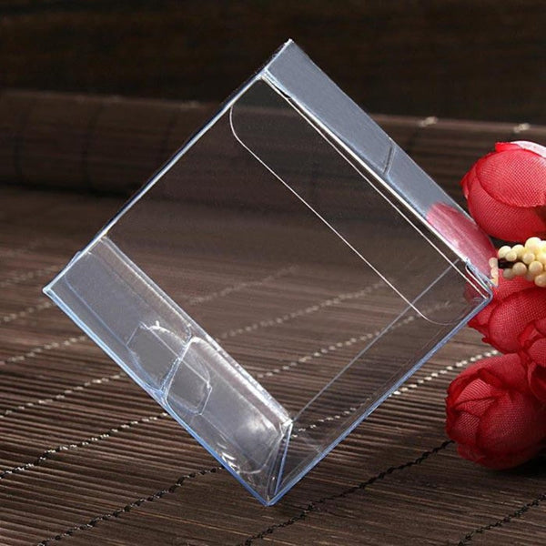 100 Pack Of 10Cm Square Cube Pvc Box - Product Showcase Clear Plastic Shop Display Storage Packaging