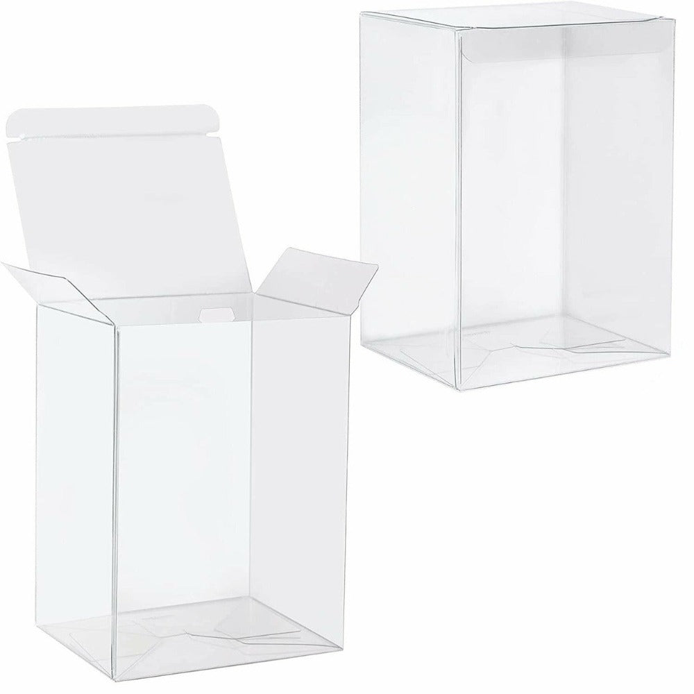 My Decorations 100 Pack Of Large Plastic 22X14.5Cm Rectangle Cube Box Exhibition Gift Product Showcase Clear Shop Display Storage Packaging Gift Boxes