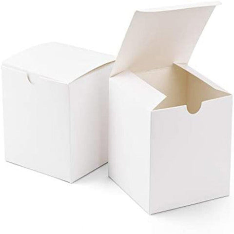 My Decorations 100 Pack Of White 8X8x8cm Square Cube Card Gift Box Folding Packaging Small Rectangle/Square Boxes For Wedding Jewelry Party Favor Mode
