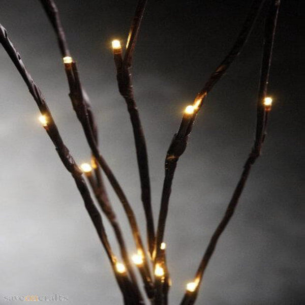 10 Sets Of Led Light Bunch Stem - Warm White Battery Fairy Lights 50Cm High 20 Bulbs Petals