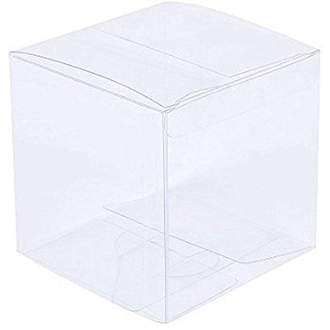 10 Pack Of 12Cm Square Cube Box - Large Bomboniere Exhibition Gift Product Showcase Clear Plastic Shop Display Storage Packaging
