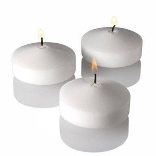 My Decorations 10 Pack Of 4 Hour White Floating 4Cm Diameter Wedding Party Candles