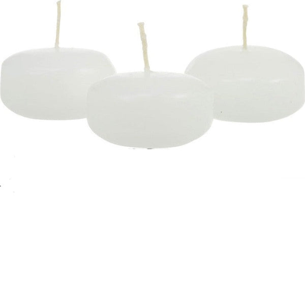 My Decorations 10 Pack Of 4 Hour White Floating 4Cm Diameter Wedding Party Candles