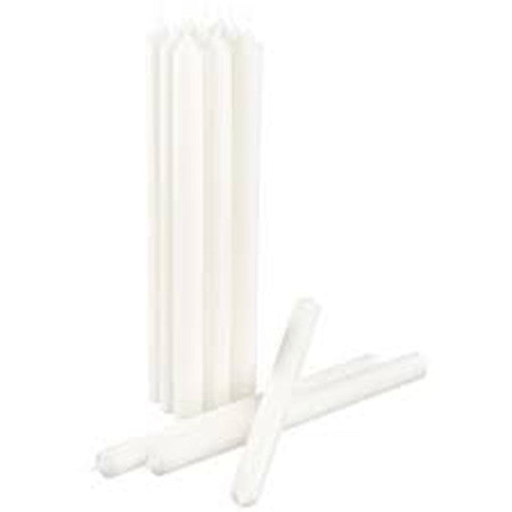 My Decorations 20 Pack White Wax 20Cm Taper Church House Vigil Candleabra 2Cm Wide Candles