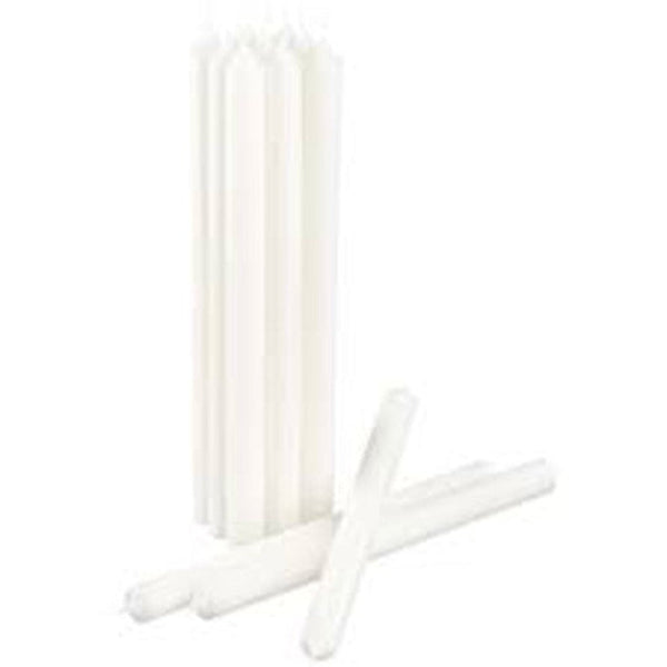 My Decorations 20 Pack White Wax 20Cm Taper Church House Vigil Candleabra 2Cm Wide Candles
