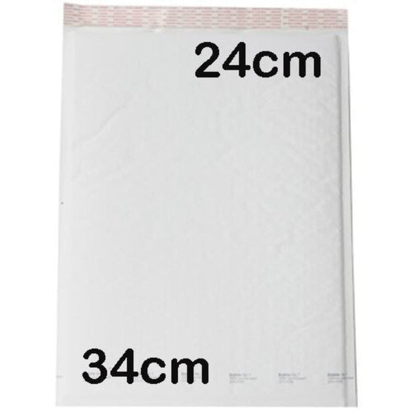100 Piece Pack - 340X240mm Large Bubble Padded Envelope Bag Post Courier Mailing Shipping Self Seal