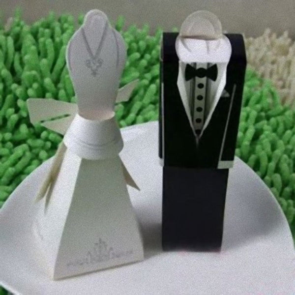 My Decorations 50 Pack Of 25 Bride And Groom Wedding Bridal Bomboniere Favor Candy Choc Almond Box Kate Aspen Design Favours & Party Bag Fillers