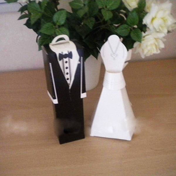 My Decorations 50 Pack Of 25 Bride And Groom Wedding Bridal Bomboniere Favor Candy Choc Almond Box Kate Aspen Design Favours & Party Bag Fillers
